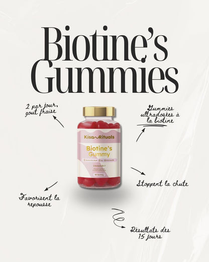 Gummies à la biotine pour des cheveux plus forts, plus denses, dès le premier mois.